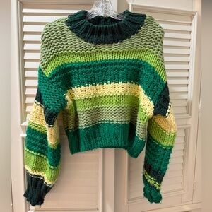 Green knit sweater